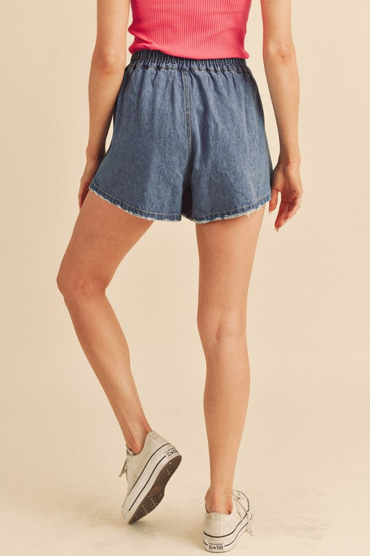 Niccola Denim Shorts DENIM S by Aemi + Co | Fleurcouture