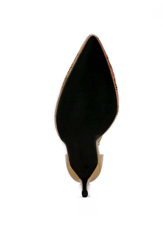 NOBLES High Heeled Patent Diamante Sandals by Rag Company | Fleurcouture