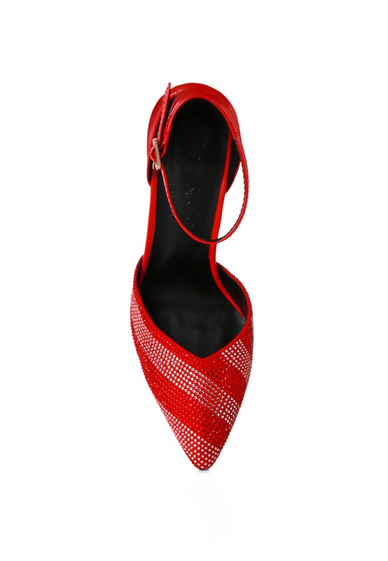 NOBLES High Heeled Patent Diamante Sandals by Rag Company | Fleurcouture