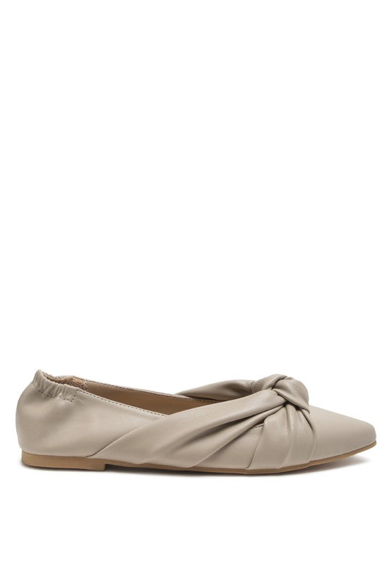 Norma Knot Detail Elasticated Ballet Flats by Rag Company | Fleurcouture