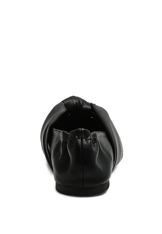 Norma Knot Detail Elasticated Ballet Flats by Rag Company | Fleurcouture