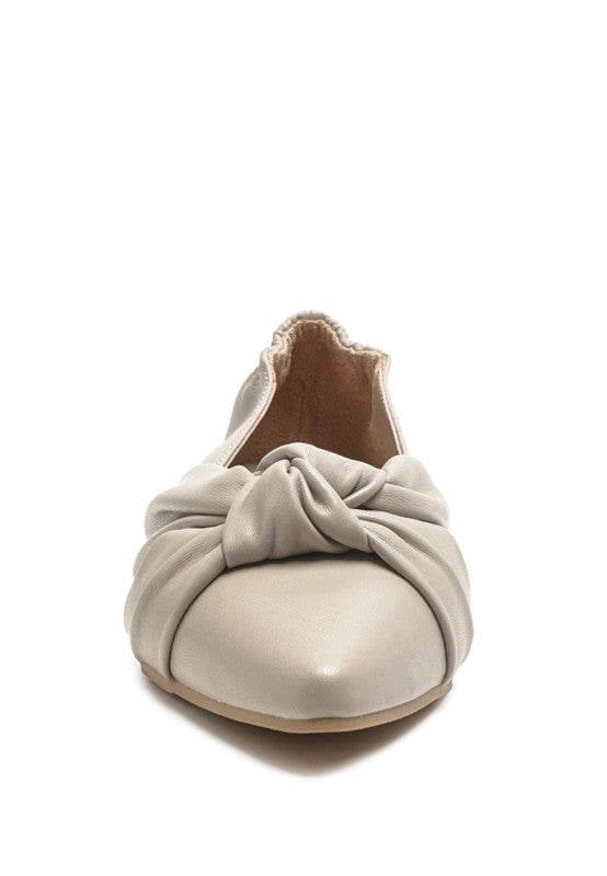 Norma Knot Detail Elasticated Ballet Flats by Rag Company | Fleurcouture