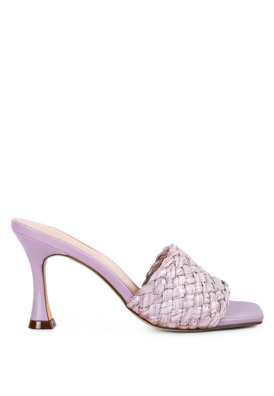 Ny Tour Braided Strap Heeled Sandals by Rag Company | Fleurcouture