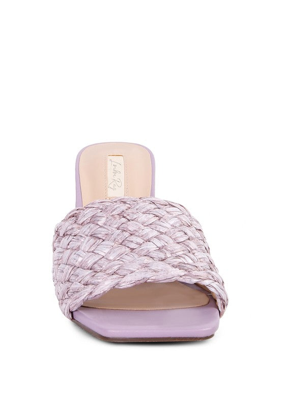 Ny Tour Braided Strap Heeled Sandals by Rag Company | Fleurcouture