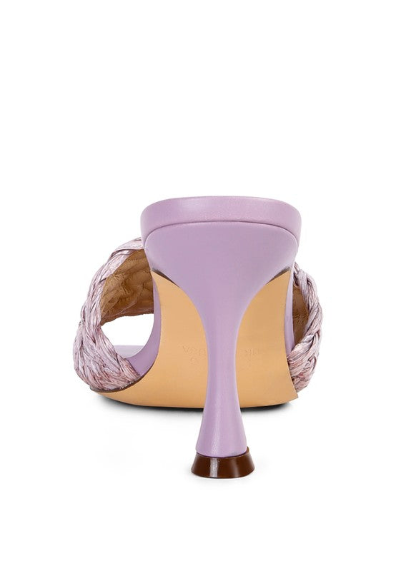 Ny Tour Braided Strap Heeled Sandals by Rag Company | Fleurcouture