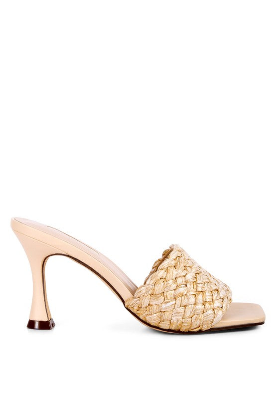 Ny Tour Braided Strap Heeled Sandals by Rag Company | Fleurcouture