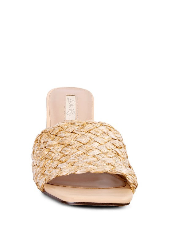 Ny Tour Braided Strap Heeled Sandals by Rag Company | Fleurcouture