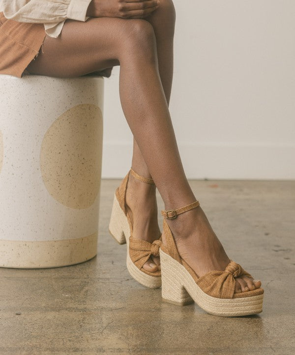OASIS SOCIETY Mackenzie - Espadrille Wedge Sandal LATTE 6.5 by Oasis Society | Fleurcouture