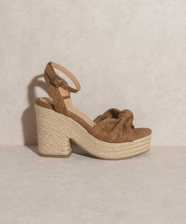 OASIS SOCIETY Mackenzie - Espadrille Wedge Sandal LATTE by Oasis Society | Fleurcouture