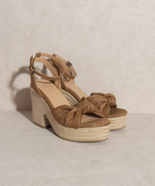 OASIS SOCIETY Mackenzie - Espadrille Wedge Sandal LATTE by Oasis Society | Fleurcouture