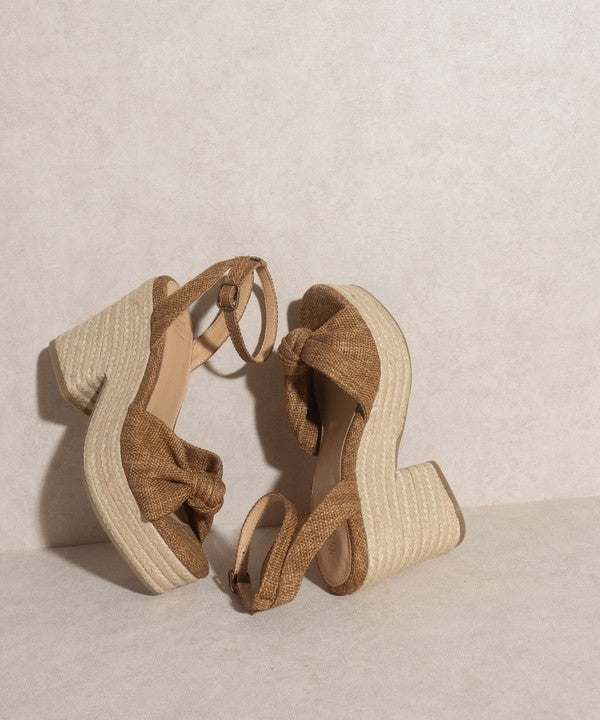 OASIS SOCIETY Mackenzie - Espadrille Wedge Sandal LATTE by Oasis Society | Fleurcouture