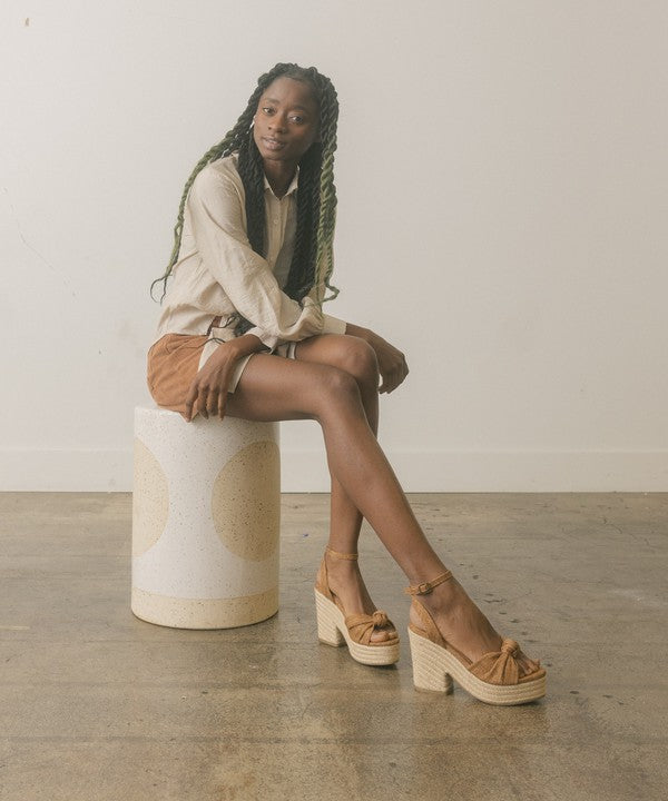 OASIS SOCIETY Mackenzie - Espadrille Wedge Sandal LATTE by Oasis Society | Fleurcouture