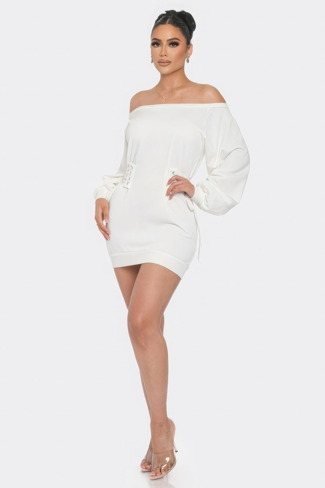 Off Shoulder Mini Dress by Fleurcouture | Fleurcouture