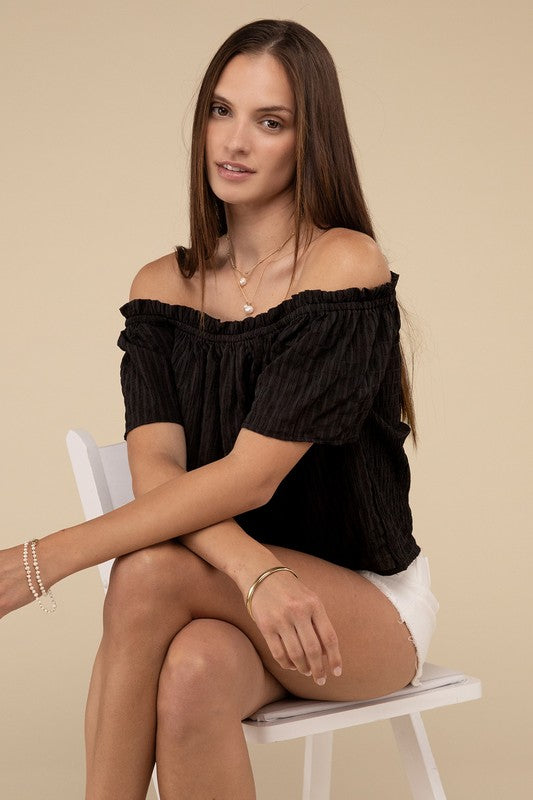 Off Shoulder Top & Shorts Pants Set by Nuvi Apparel | Fleurcouture
