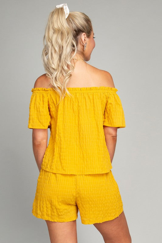 Off Shoulder Top & Shorts Pants Set by Nuvi Apparel | Fleurcouture
