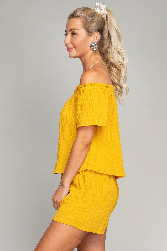 Off Shoulder Top & Shorts Pants Set by Nuvi Apparel | Fleurcouture