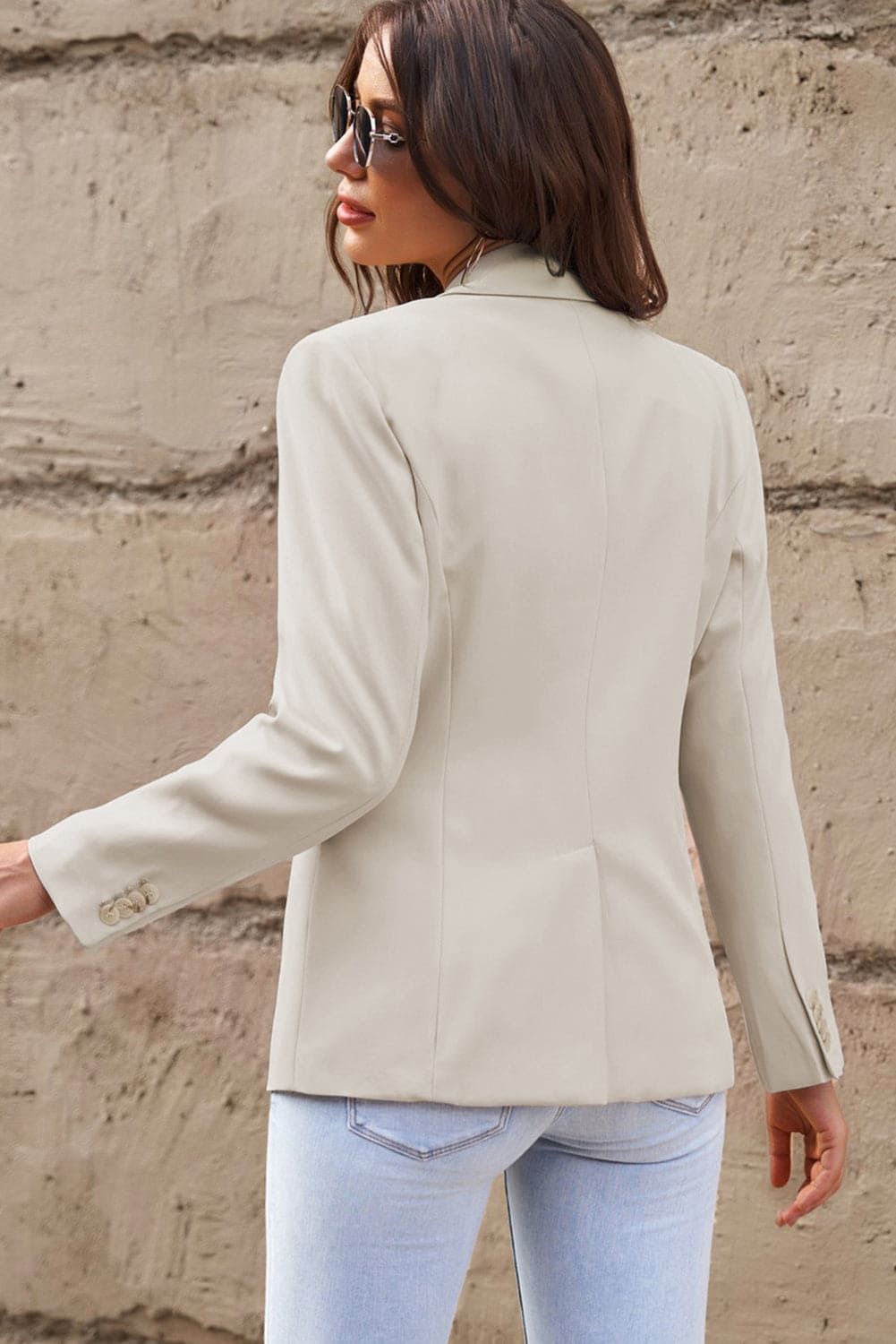 One-Button Flap Pocket Blazer by Trendsi | Fleurcouture