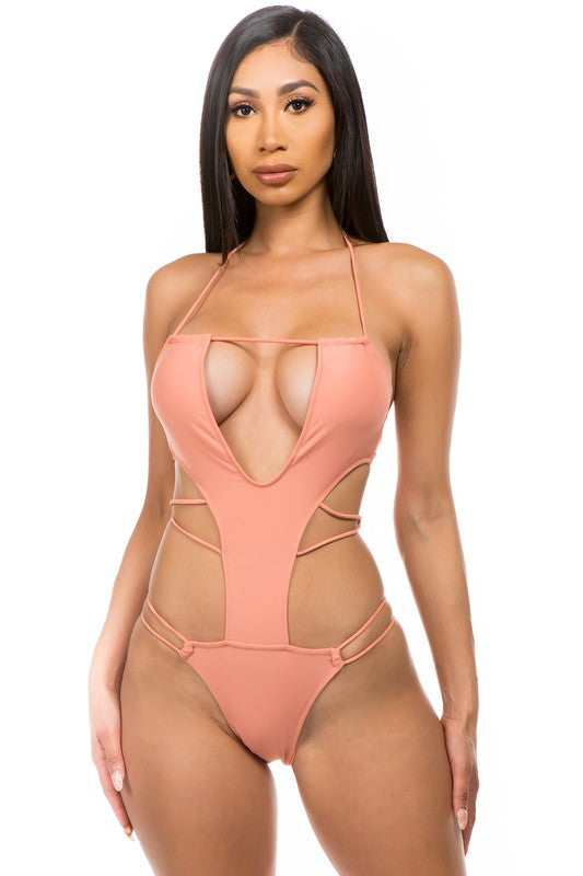 One-piece with sexy cut outs MAUVE S by Mermaid Swimwear | Fleurcouture
