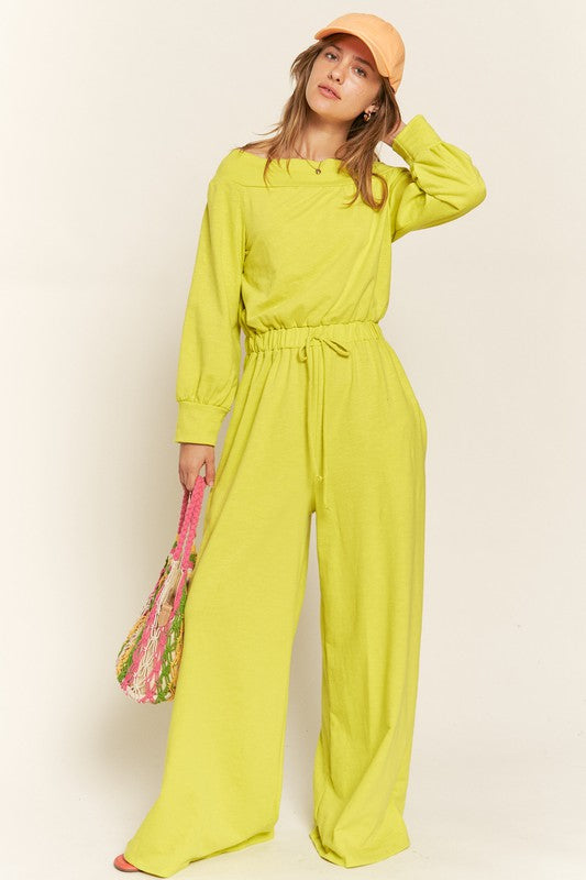 ONE SHOULDER TERRY JUMPSUIT by Jade By Jane | Fleurcouture