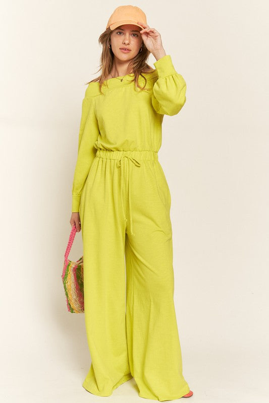ONE SHOULDER TERRY JUMPSUIT by Jade By Jane | Fleurcouture