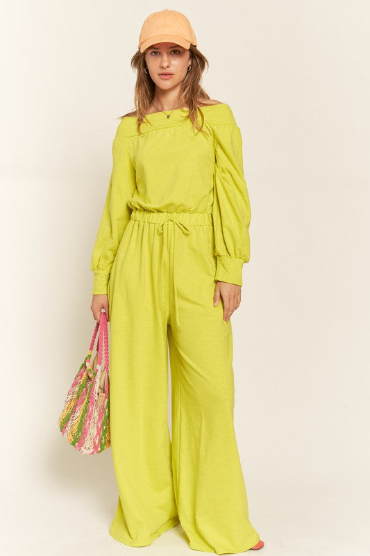 ONE SHOULDER TERRY JUMPSUIT by Jade By Jane | Fleurcouture