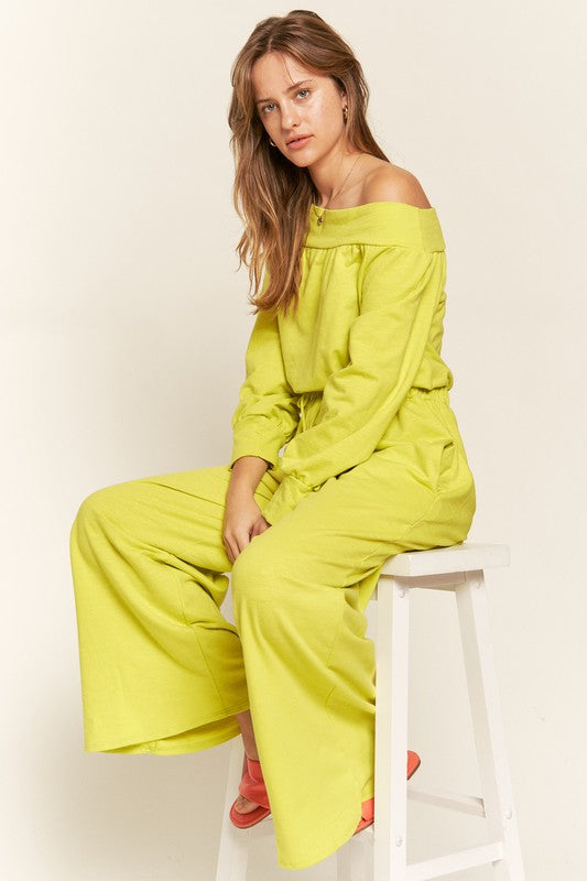 ONE SHOULDER TERRY JUMPSUIT by Jade By Jane | Fleurcouture