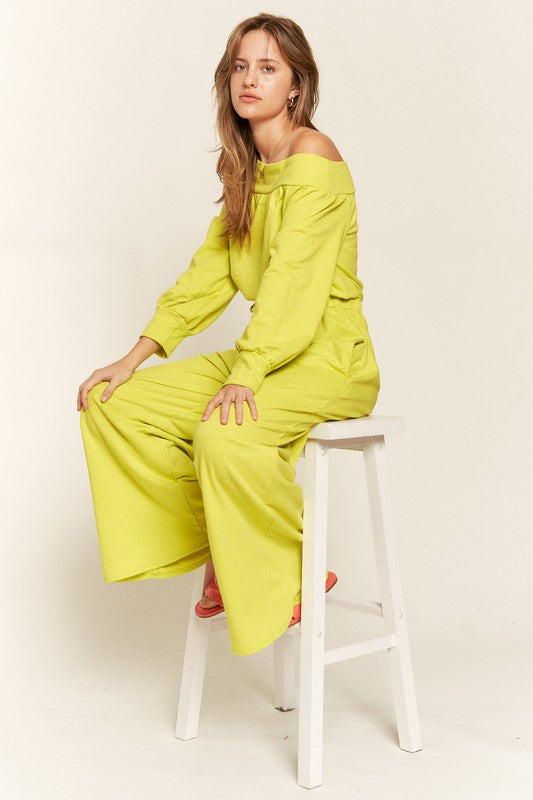 ONE SHOULDER TERRY JUMPSUIT by Jade By Jane | Fleurcouture