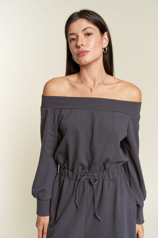 ONE SHOULDER TERRY JUMPSUIT by Jade By Jane | Fleurcouture