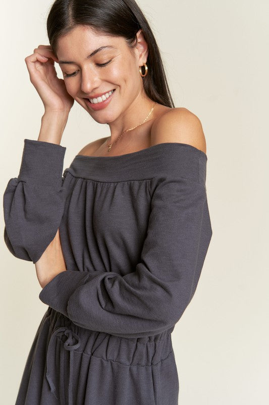 ONE SHOULDER TERRY JUMPSUIT by Jade By Jane | Fleurcouture