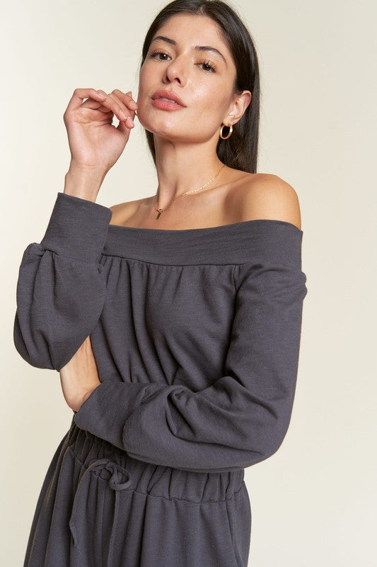 ONE SHOULDER TERRY JUMPSUIT by Jade By Jane | Fleurcouture