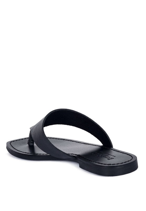 OROFER SOFT LEATHER LUXURY THONG FLATS by Rag Company | Fleurcouture