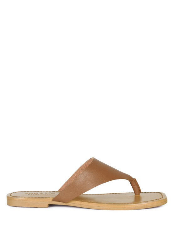 OROFER SOFT LEATHER LUXURY THONG FLATS by Rag Company | Fleurcouture