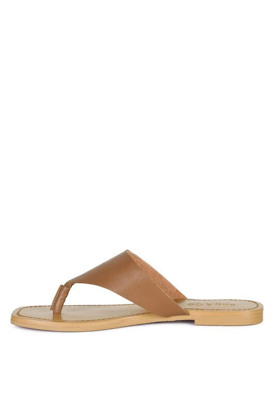 OROFER SOFT LEATHER LUXURY THONG FLATS by Rag Company | Fleurcouture