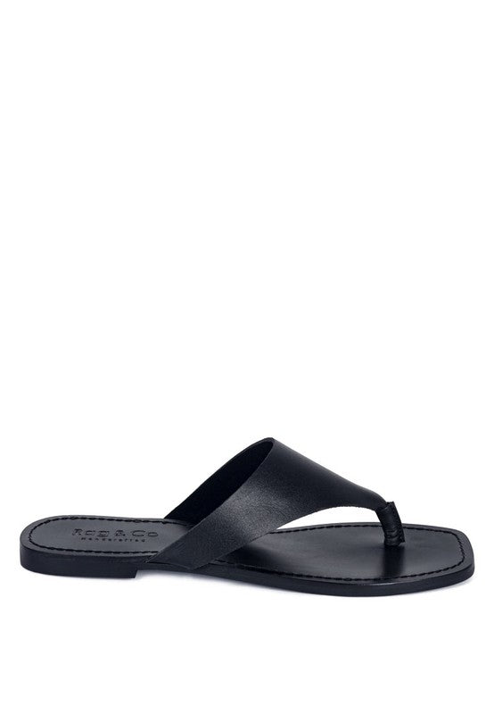 OROFER SOFT LEATHER LUXURY THONG FLATS by Rag Company | Fleurcouture