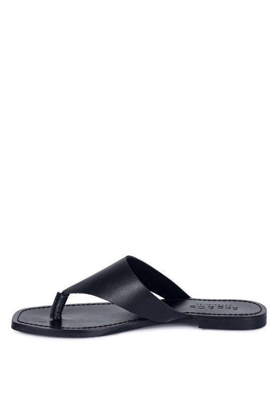 OROFER SOFT LEATHER LUXURY THONG FLATS by Rag Company | Fleurcouture