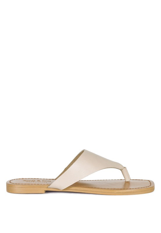 OROFER SOFT LEATHER LUXURY THONG FLATS by Rag Company | Fleurcouture