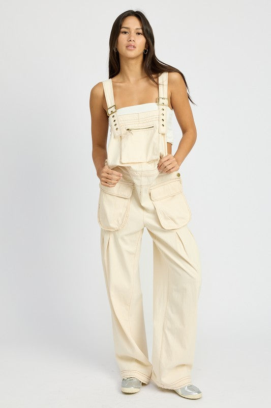 OVERSIZED CARGO OVERALLS by Emory Park | Fleurcouture