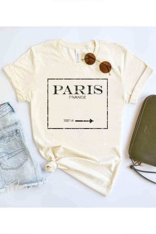 PARIS FRANCE GRAPHIC PLUS SIZE TEE / T-SHIRT by ROSEMEAD LOS ANGELES CO | Fleurcouture