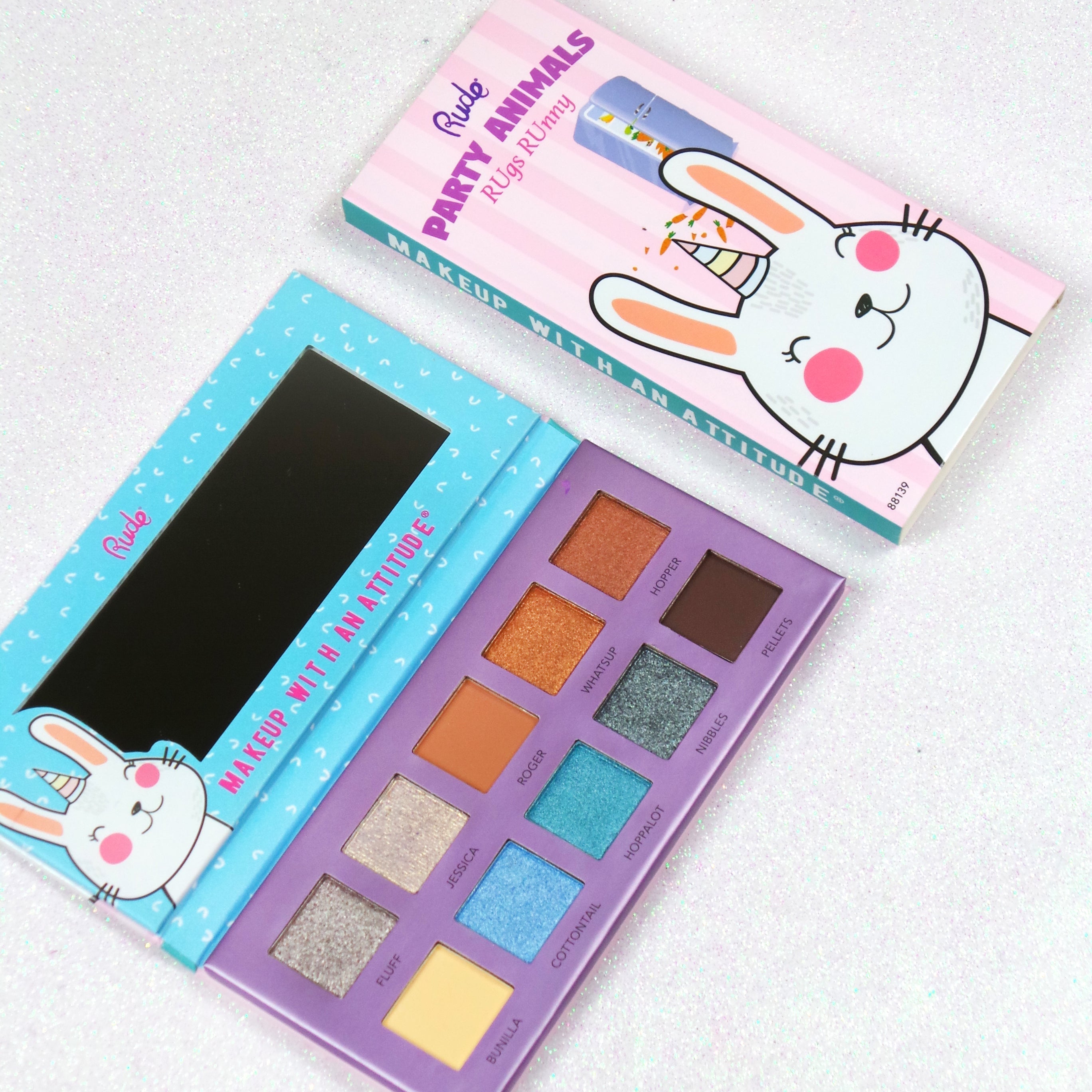 Party Animals 10 Eyeshadow Palette Eyeshadow Palettes by Rude Cosmetics | Fleurcouture