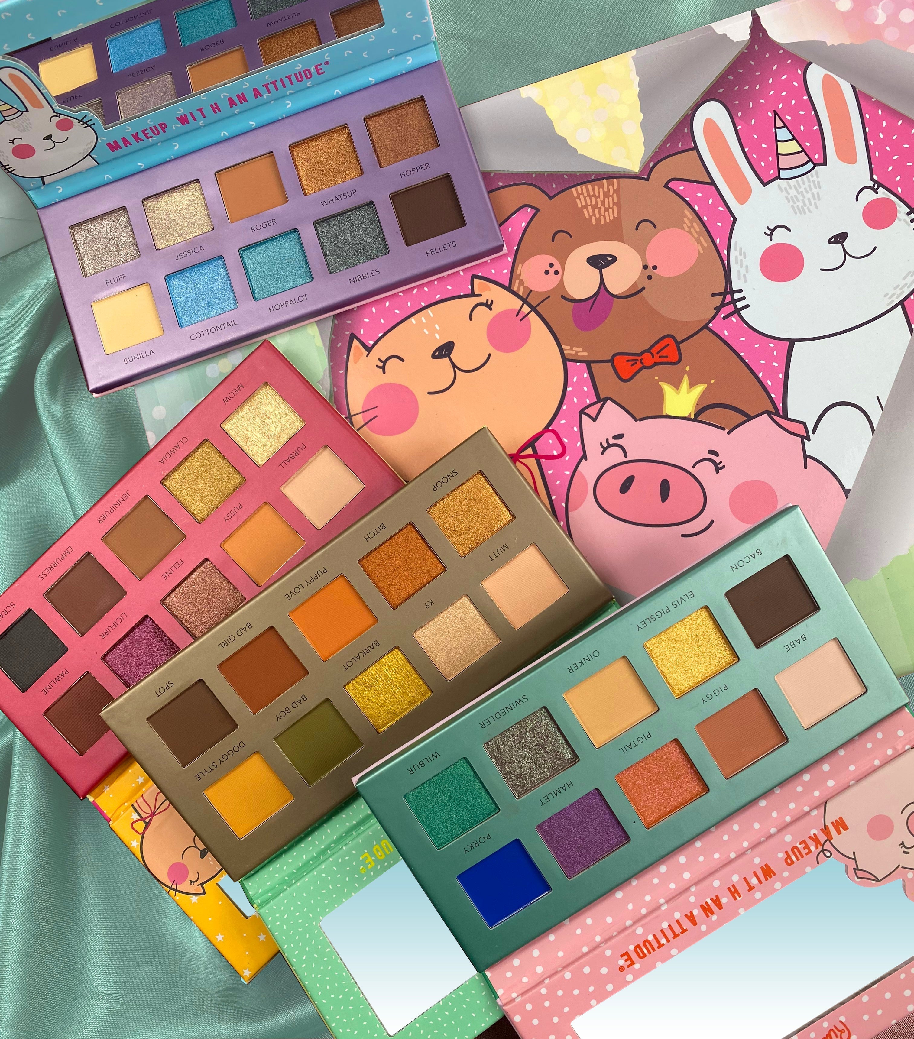 Party Animals 10 Eyeshadow Palette Eyeshadow Palettes by Rude Cosmetics | Fleurcouture