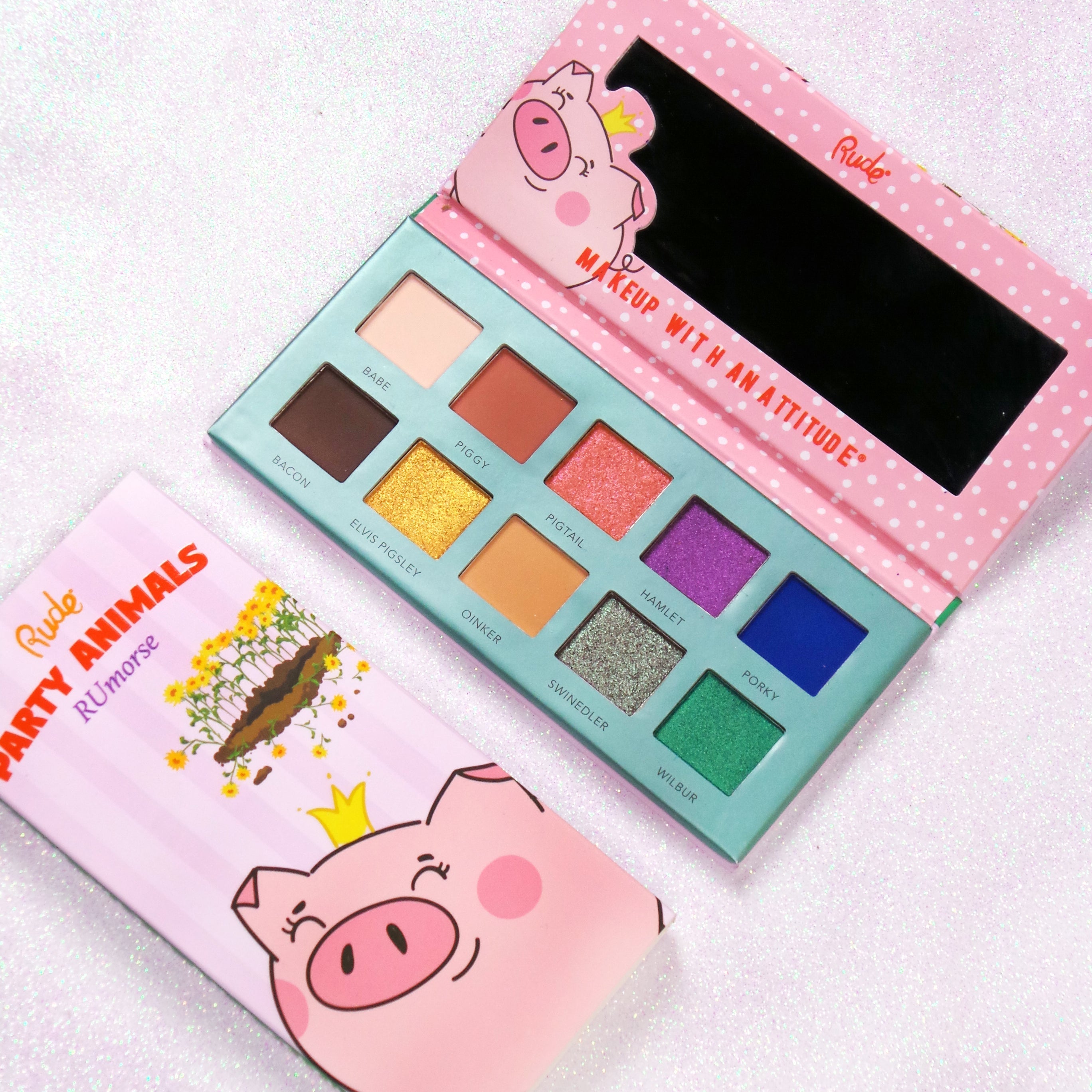 Party Animals 10 Eyeshadow Palette Eyeshadow Palettes by Rude Cosmetics | Fleurcouture