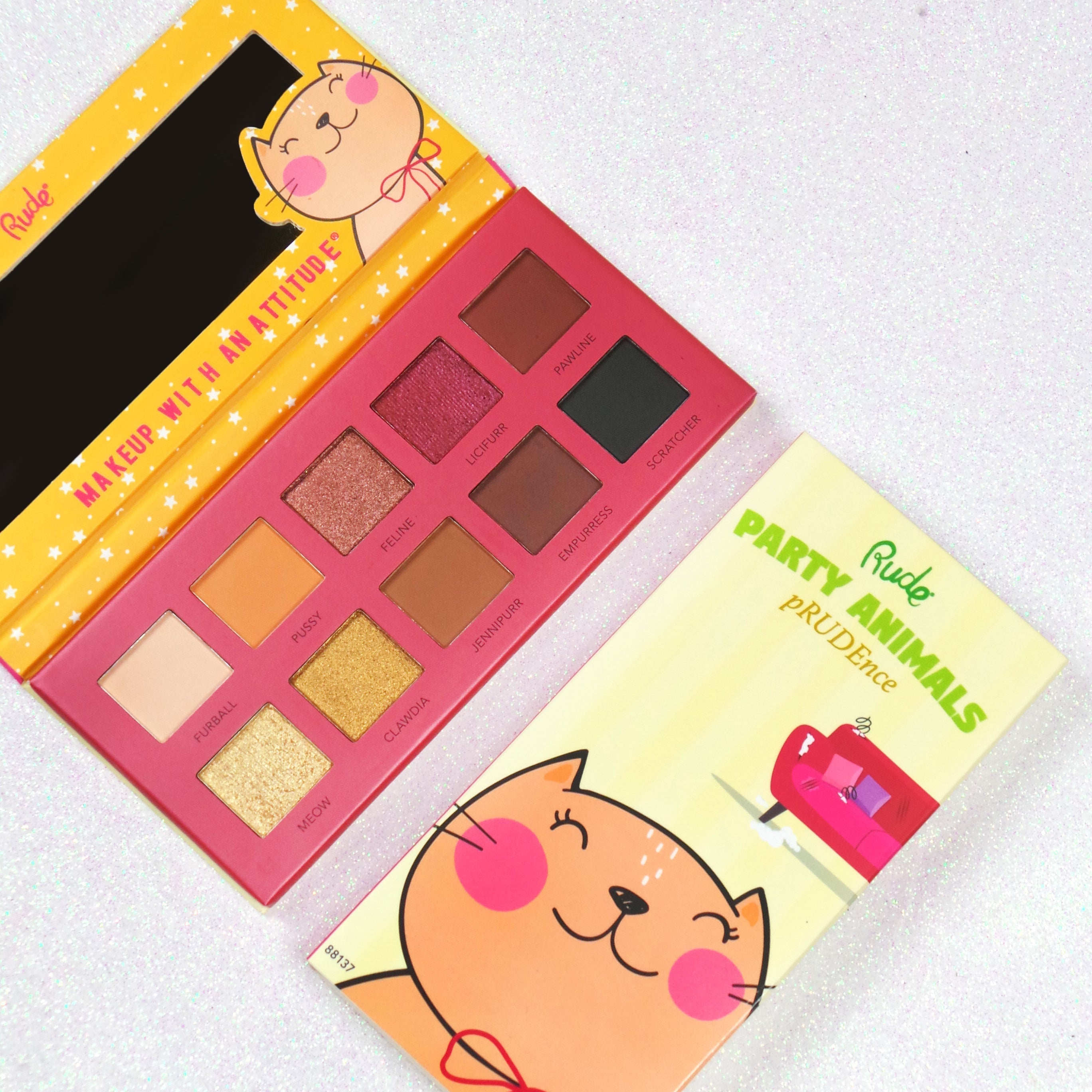Party Animals 10 Eyeshadow Palette Eyeshadow Palettes by Rude Cosmetics | Fleurcouture
