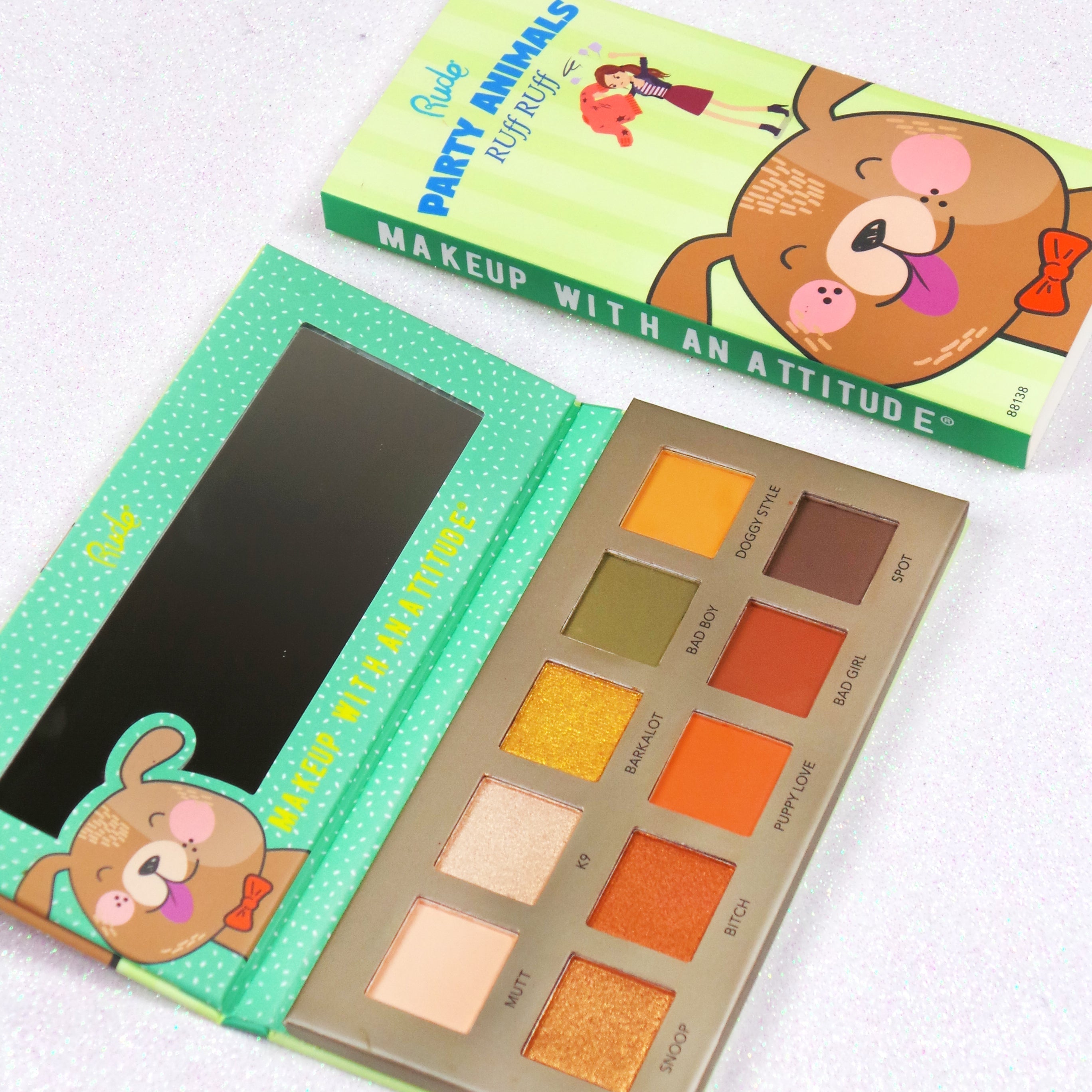 Party Animals 10 Eyeshadow Palette Eyeshadow Palettes by Rude Cosmetics | Fleurcouture