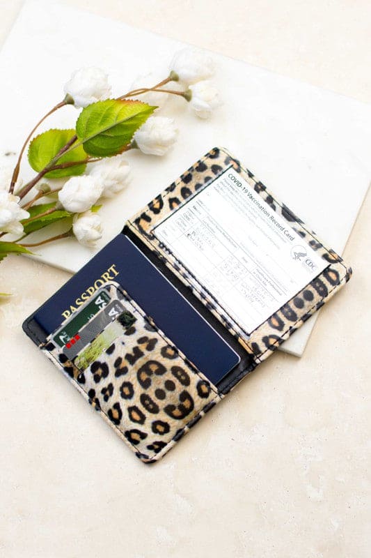 Passport and Vaccine Credit Card Wallet OneSize Accessories by Aili&