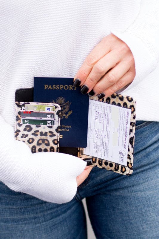 Passport and Vaccine Credit Card Wallet OneSize Accessories by Aili&