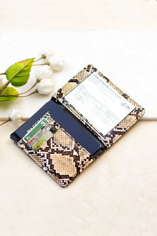 Passport and Vaccine Credit Card Wallet Snake OneSize Accessories by Aili&