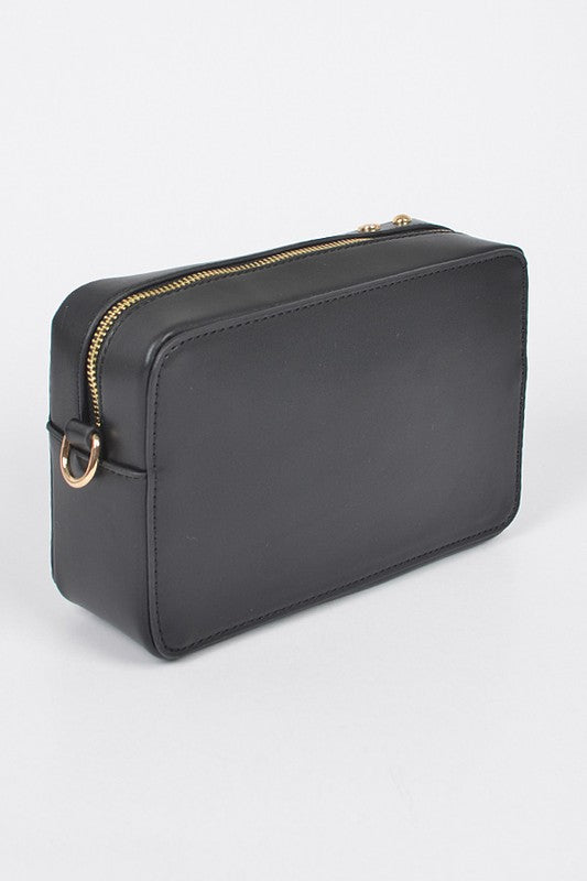 Patent Finish Top Handle Convertible Clutch Bag O/S by Artini Accessories | Fleurcouture