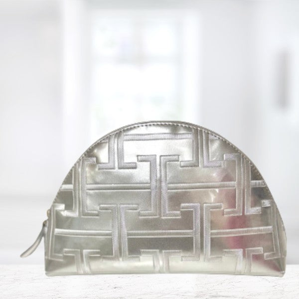 Patent Leather Cosmetic Bag - 3 colors silver OS by Thomas and Lee Co | Fleurcouture