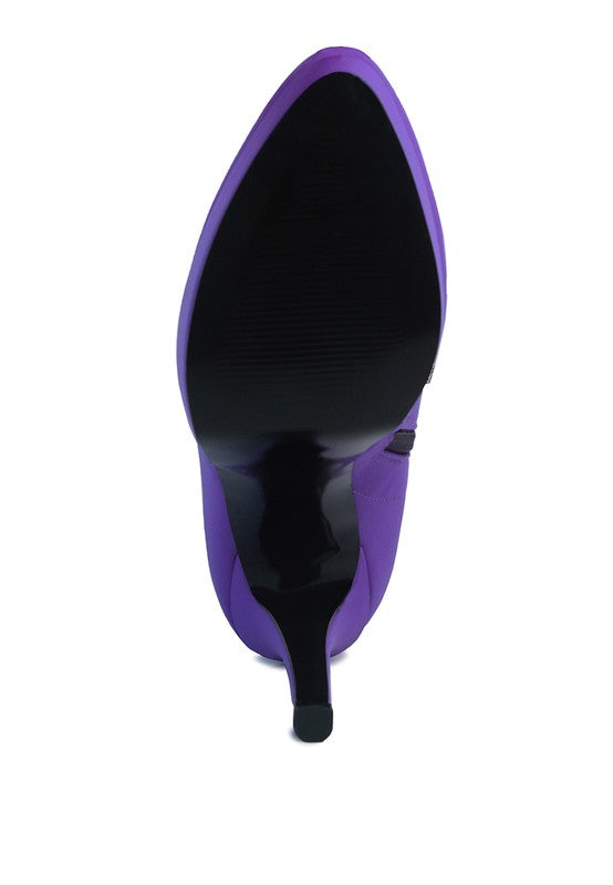 Patotie High Heeled Lycra Ankle Boot by Rag Company | Fleurcouture