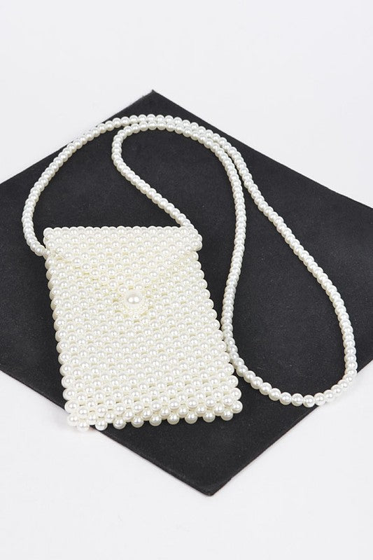 Pearl Iconic Crossbody Swing Bag Cream O/S by Artini Accessories | Fleurcouture
